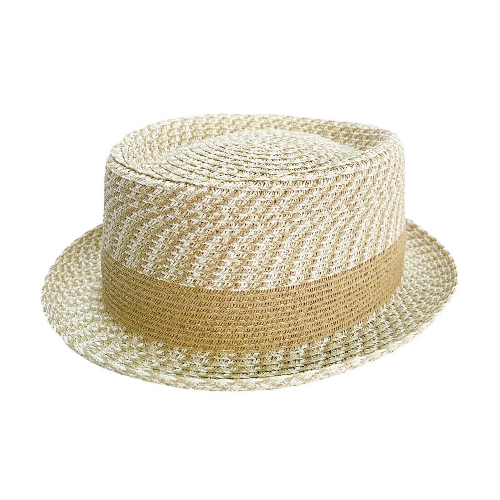 Базовая шляпа-пирожок с мозаичным плетением квенч, Натуральный, Один размер подходит всем и шляпа с номером, Большая, Душная, Узор, Материалы, Антибактериальный, Дезодорирующий, Все,