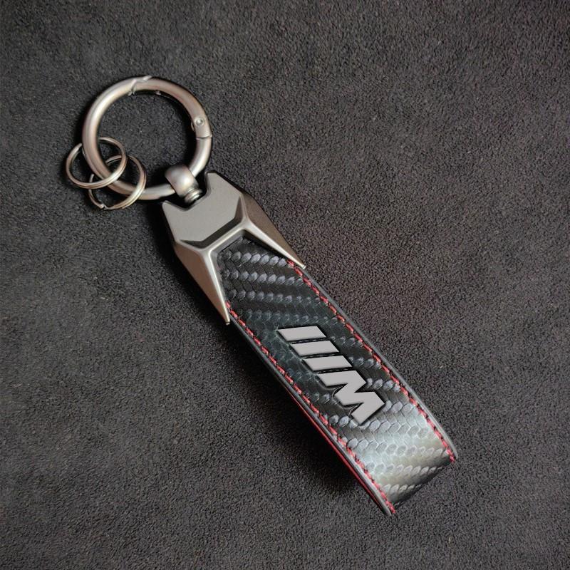 Carbon Fibre Keyring Car Keychain Anti-Loss Holder For BMW M Emblem E46 E36 E34 F10 E90 F30 E60 F30 E53 E30 E92 E87 accessories pdck62