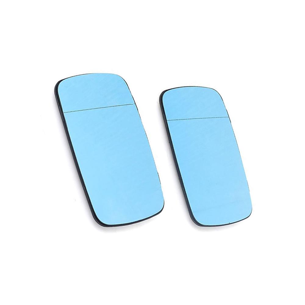 Зеркальное стекло бокового вида для BMW E46 320i 330i 325 Синее тонированное с держателем Подогреваемое Л+П 2 шт.