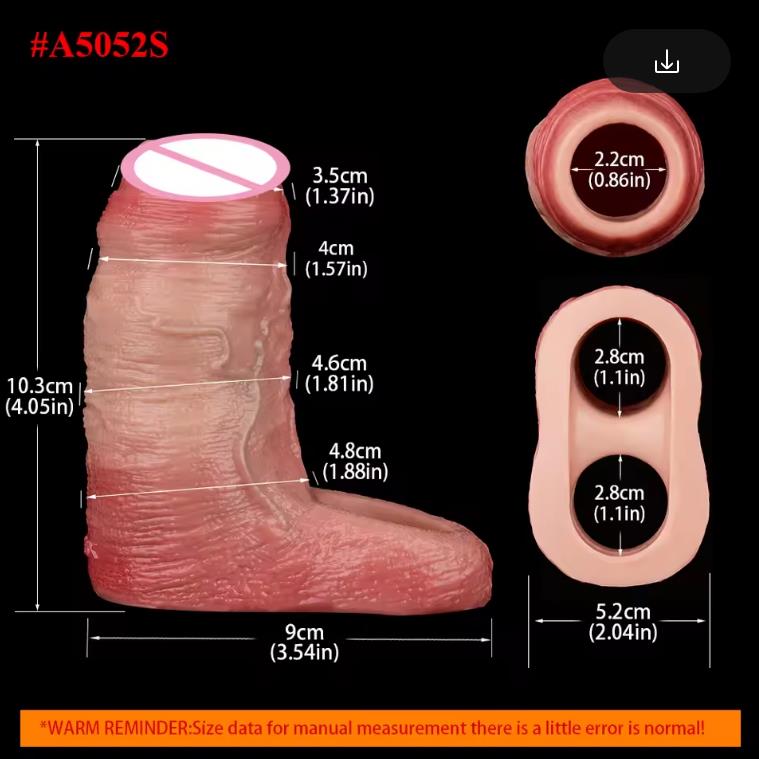 Реалистичный силиконовый рукав на пенис размера S M L XL с открытым концом, кольцо, реалистичный полый дилдо, секс-игрушка для увеличения пениса