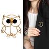 Креативная брошь-булавка в виде совы, цинковый сплав, аксессуар для груди, универсальный, двухцветный вариант, для украшения одежды, сумок, шляп