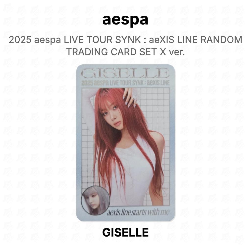 aespa 2025 aespa ЖИВОЙ ТУР SYNK : aeXIS LINE СЛУЧАЙНЫЙ НАБОР ТОРГОВЫХ КАРТОЧЕК X ver. Официальная фотокарта