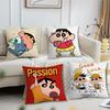 Cushion Cover Soft Pillow Case for Kawaii S-Shin Sofa Chan Living Room Home Funny Cute Decor Protective C-Crayon Cartoon Cover