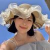 Lace Women's Straw Hat Spring Summer Sun Protection Cap Ins Big Brim Sun Hat Female