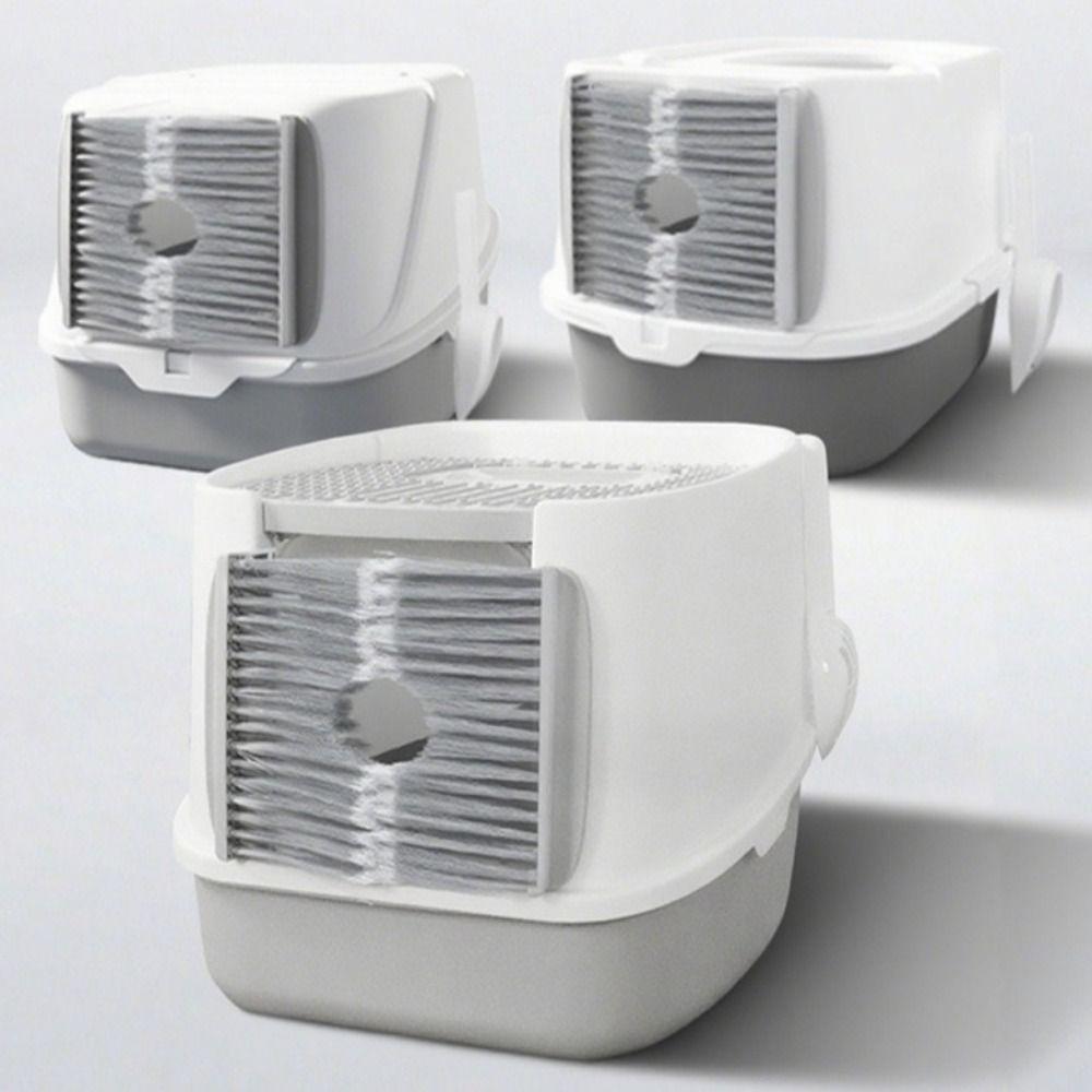 Professional Pet Hair Removal Brush Effective Litter Box Door Brush Cat Door Comb  For Litter Box