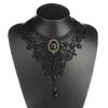 Black Lace& Beads Choker Victorian Steampunk Style Gothic Collar Necklace Gift WACJY