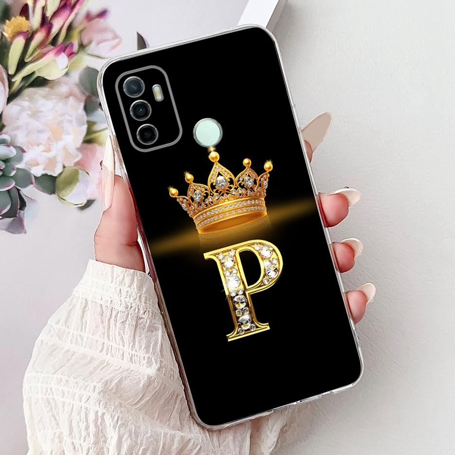 Для Oppo A53 Чехол CPH2127 CPH2131 Новый Корона Буквы Чехол Мягкий Силиконовый Чехол для Телефона Для Oppo A53s A 53 s OppoA53 Задняя Крышка Coque