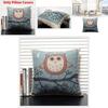 Only Pillowcases Style Owl Pillow With Detachable Linen Cover And Plush Filling For Bedroom