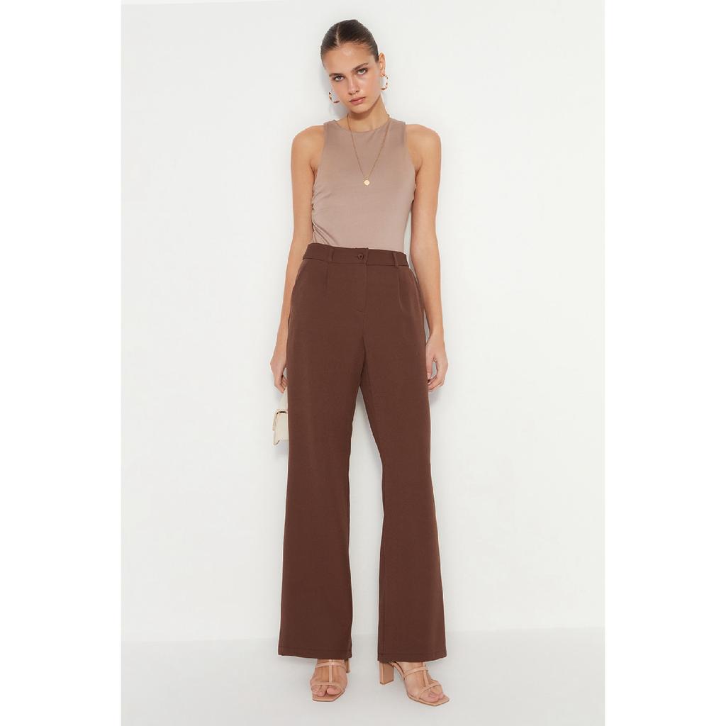 Black Wide Leg Woven Trousers Twoaw21pl0076