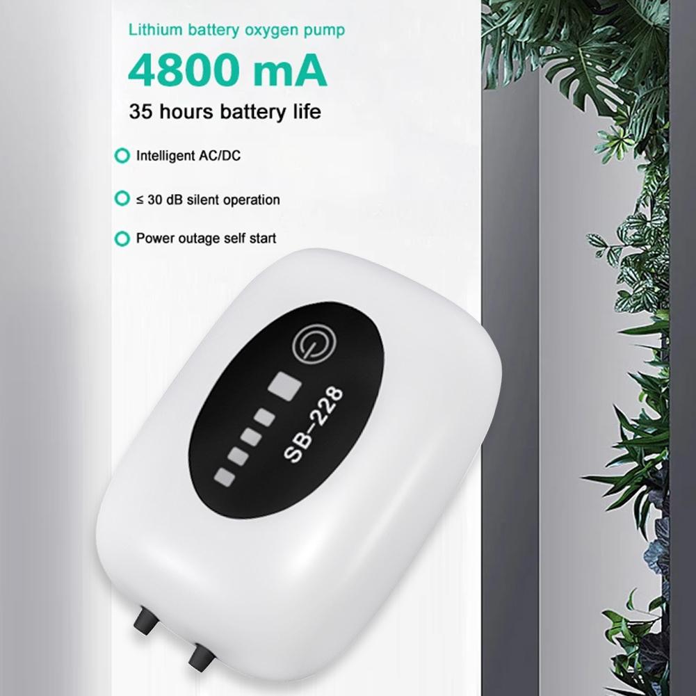 Портативный аэратор для аквариума с USB-зарядкой, двойного назначения, для аквариума и для рыбалки на открытом воздухе