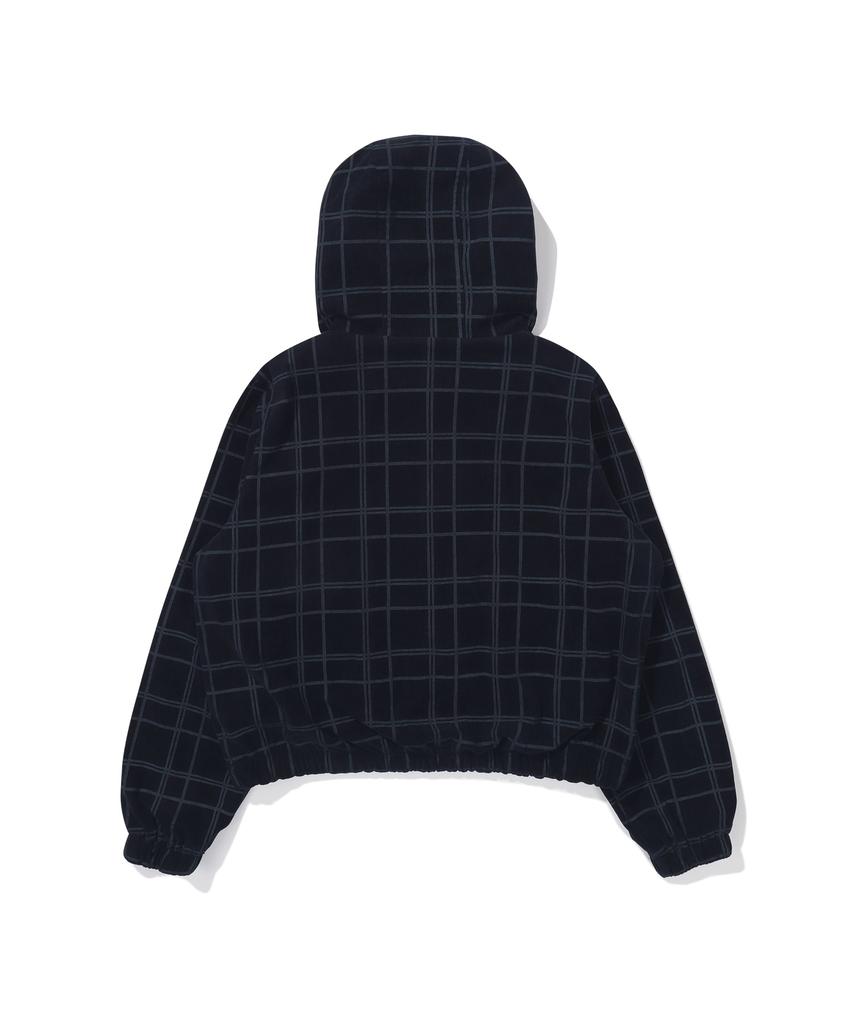 BIBISSIEOSEU Women'S Warm Day Jacket Navy Check
