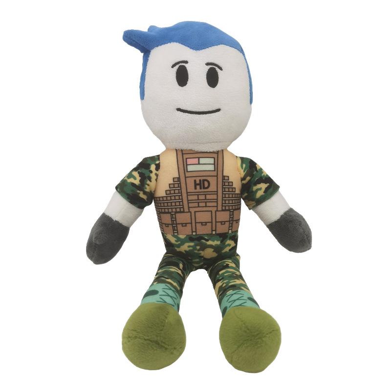 Плюшевая игрушка Roblox в военном стиле, мягкая кукла-персонаж игры, мультяшная модель для фанатов игр, подарок на день рождения, декор для комнаты