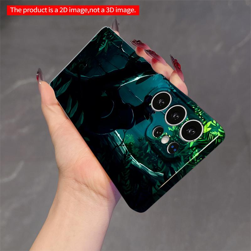2DFlat Samsung phone case Jungle Panther in Moonlight Applicable to Galaxy S23 S24 S25ULTRA S26 A12 A14 A15 A16 A54 A55