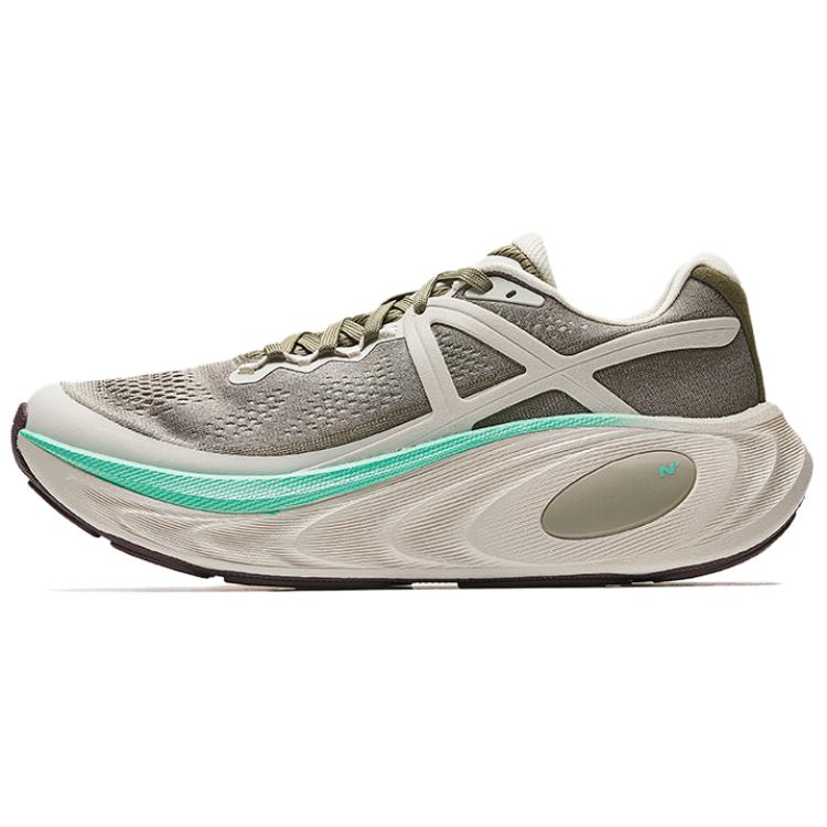 Anta Амортизирующие, износостойкие, низкие, повседневные, для бега, мужские, серо-зеленые кроссовки 112525523A-5