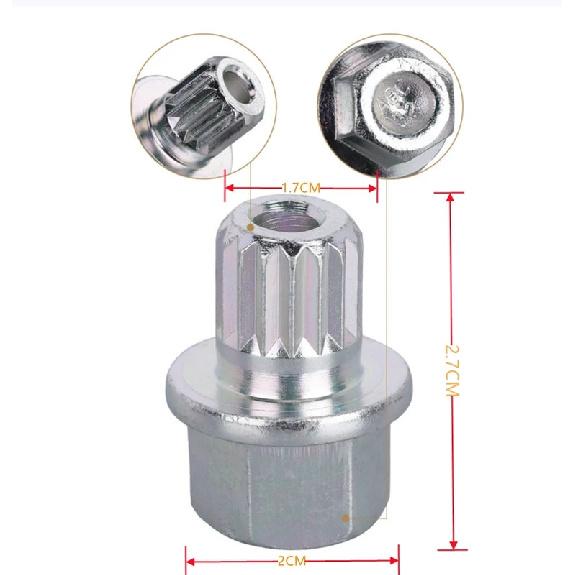 1PCS #13Teeth - #23Teeth Anti-theft Wheel Bolt Lock Nut Key Adapter For BMW 1 3 5 6 7 Series Mini X1 X2 X3 X4 X5 X6