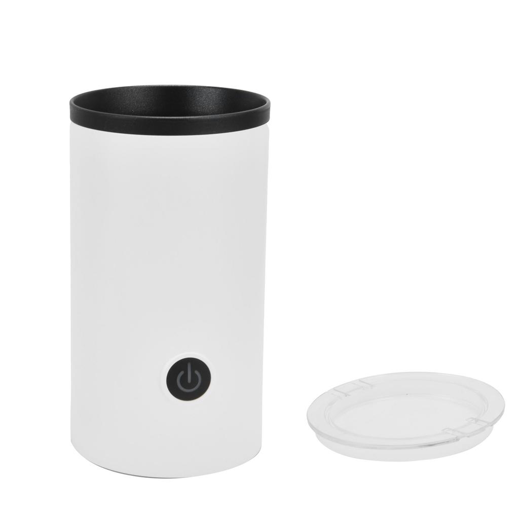 Milk Frother Mini Automatic Coffee Low Noise Foaming Machine for Cappuccino Latte Coffee White