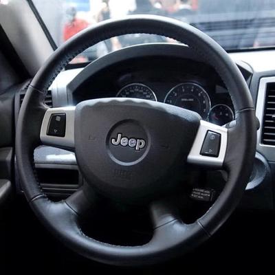 Кожаная оплетка на руль автомобиля, сшитая вручную, Для Jeep Commander XK Grand Cherokee III Cherokee IV KK 2008-2010