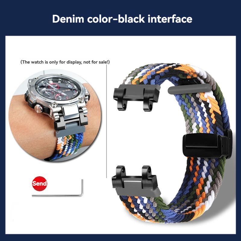 Для Casio G-SHOCK 5544 Эластичный нейлоновый Ремешок MTG-B1000/G1000 Модифицированный тканевый Ремешок для часов мужской Браслет браслет Аксессуары