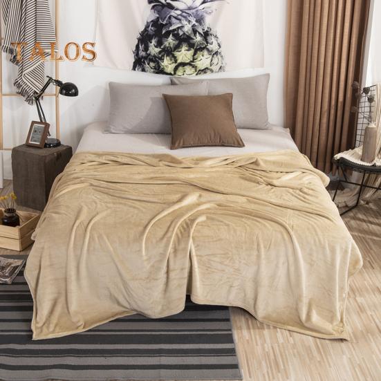 Фланелевое одеяло, утолщенное двухстороннее пушистое плюшевое однотонное одеяло для офиса, сна, общежития, дома, кровати, дивана, путешествия, уютного, теплого, зимнего одеяла