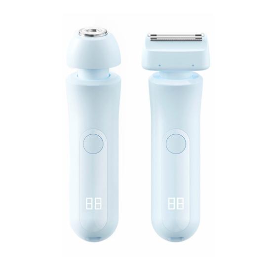 Double Heads Women Electric Shaver USB Rechargeable Waterproof Portable Face Body Bikini Area Arm Leg Hair Removal Epilator Razor Trimmer