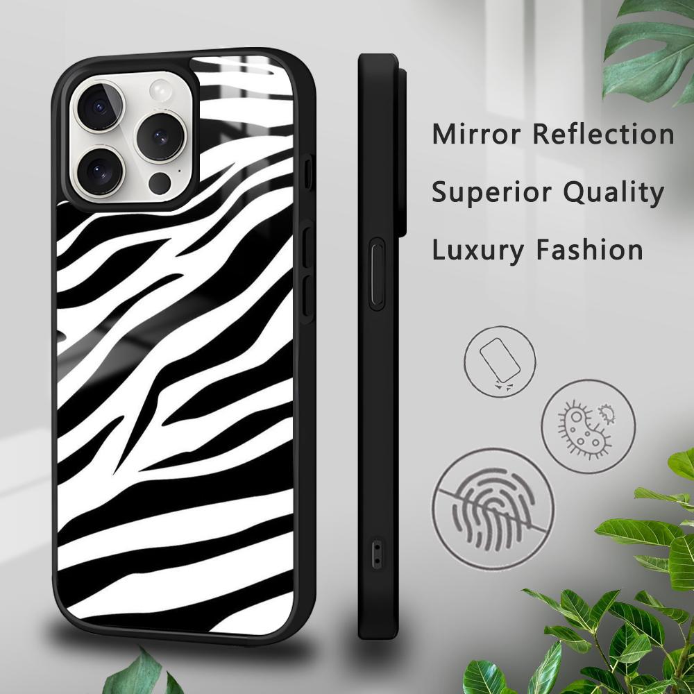 Luxury Zebra Stripes Art Phone Case For iPhone 16 15 14 13 12 11 Pro Xs Max Mini Plus Celulares Hard Funda
