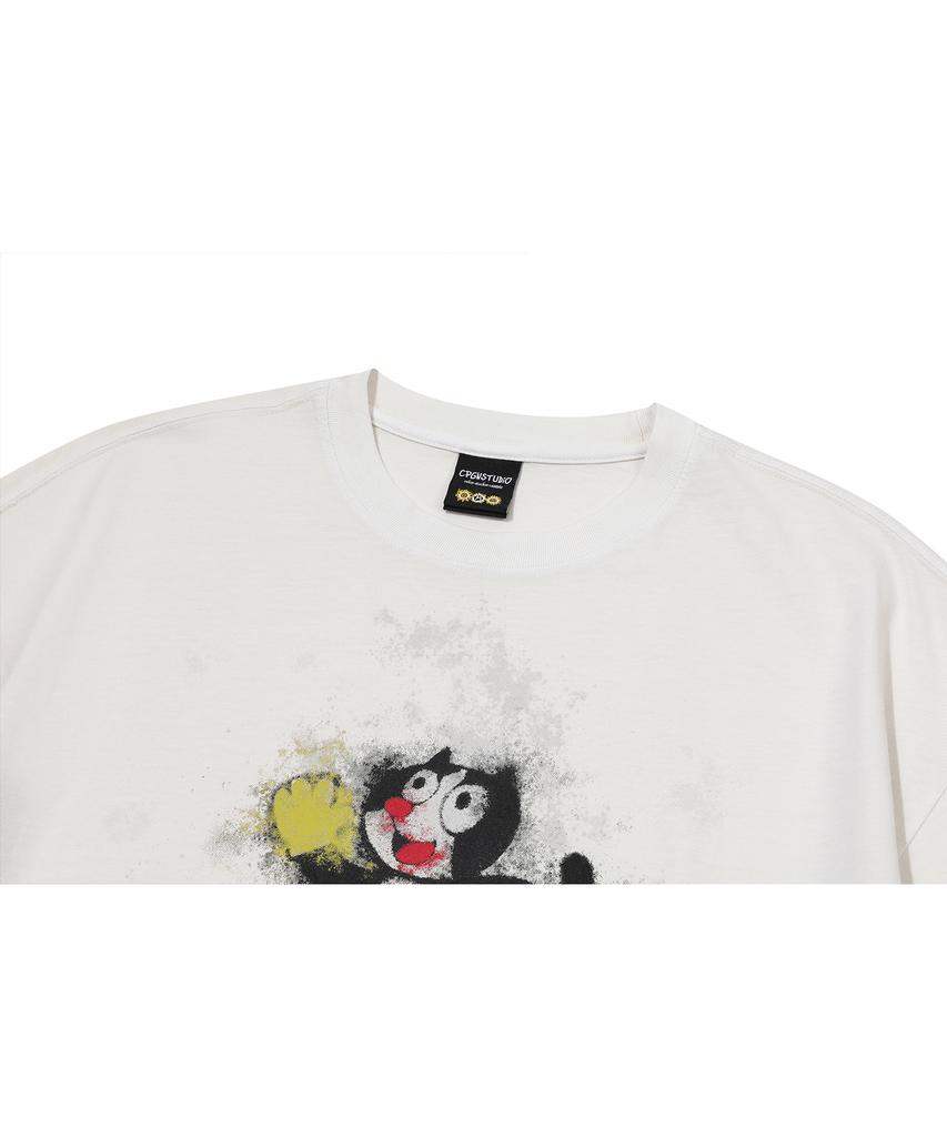CPGN STUDIO Hello Spotty Pigment Short Sleeve T-Shirt Cream