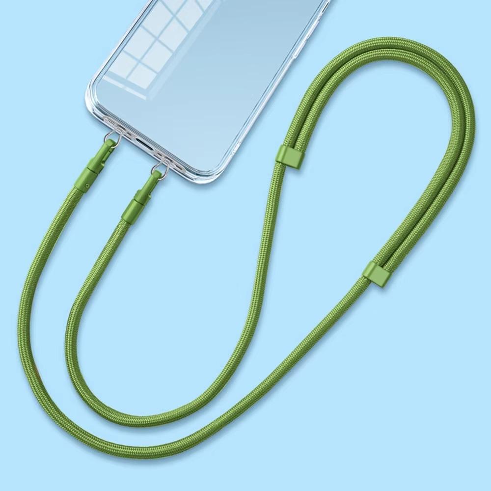 Double Buckle Crossbody Phone Strap Stainless Steel Clip Phone Neck Straps Phone Case Hanging