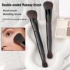 Кисть для макияжа с двойной головкой 2 в 1 Кисть для румян Кисть для консилера Кисти для хайлайтера и пудры Кисть для растушевки и контуринга Инструменты для красоты и макияжа