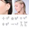 Implant Grade G23 Titanium Stud Earrings for Sensitive Ears Post Pierced Cartilage Lobe Earring Stud for Women Girls Kids