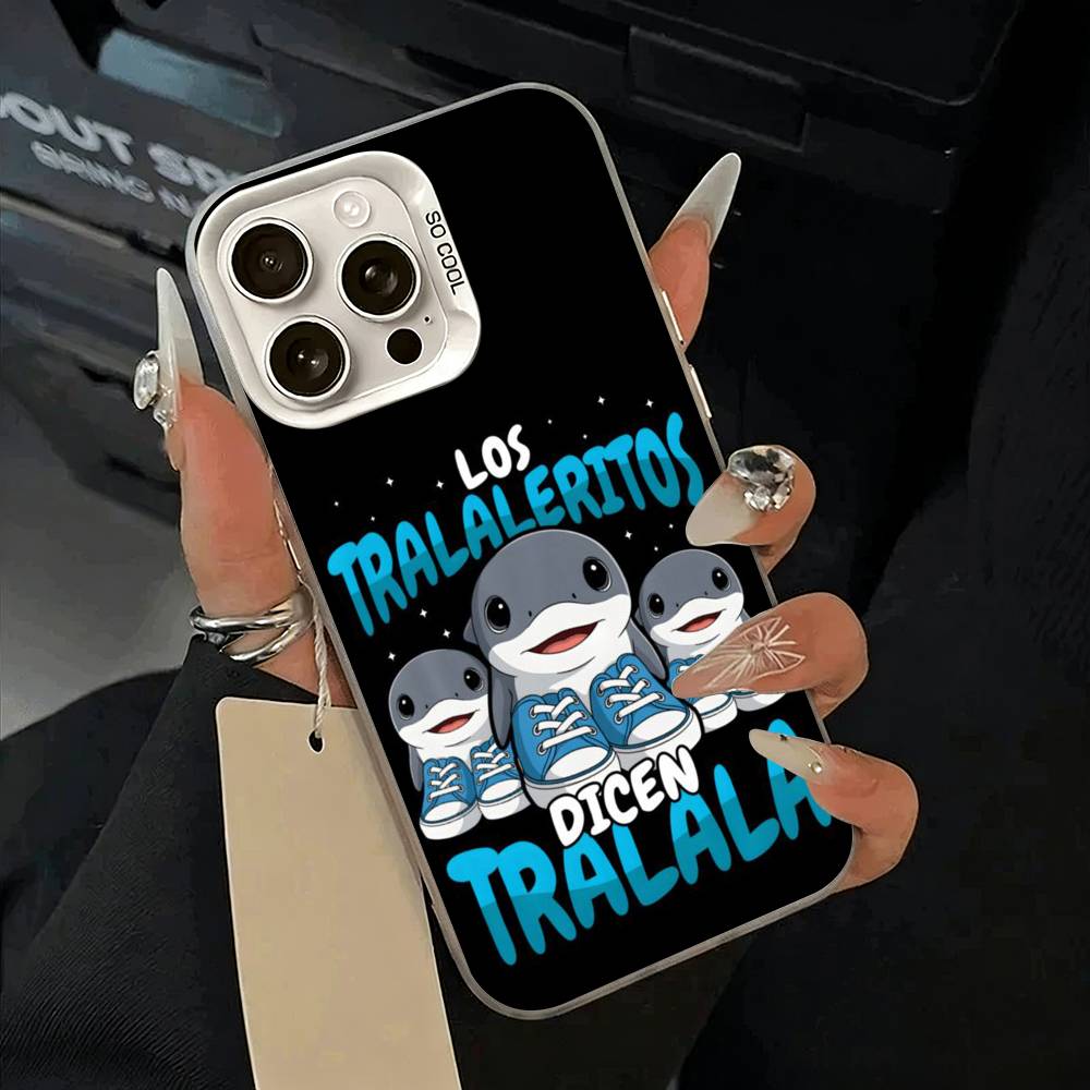 Чехол для телефона Brainrot Tralalero для iPhone 11 12 13 14 15 16 Pro Max Plus белый Серебристый Чехол для телефона