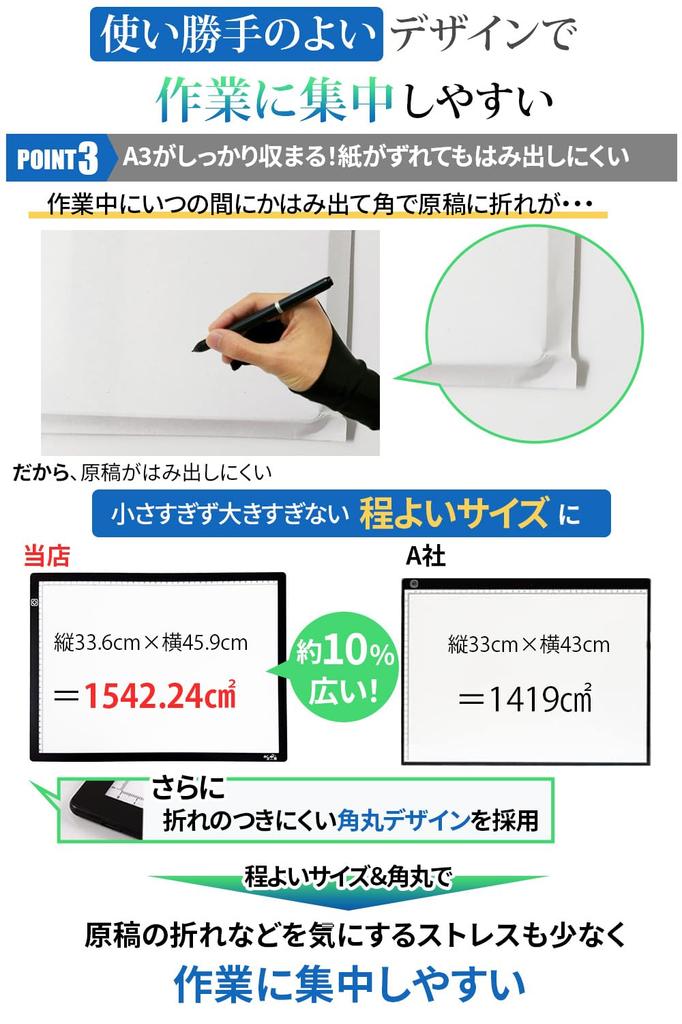 Таблица отслеживания времени для рукоделия A3 Уровень мастерства Профессиональный художник манги W Проведен тест освещения В комплекте 5 практичных аксессуаров Высокая яркость Нет