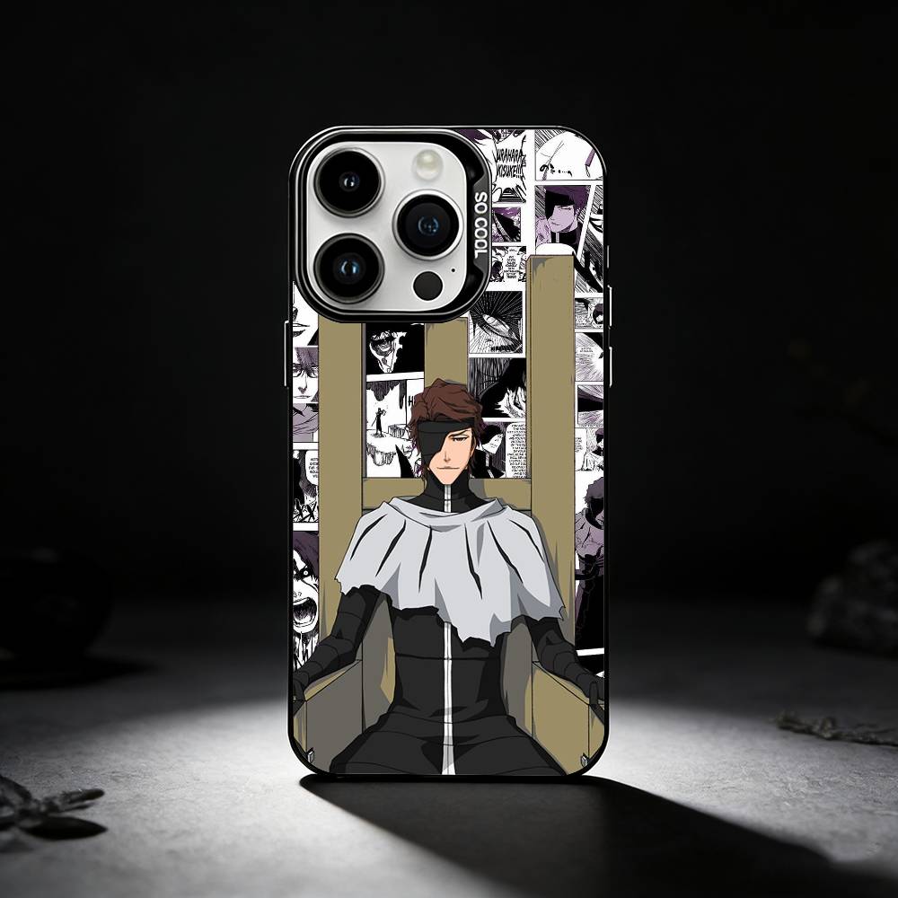 A-Аниме A-Айзен С-Соуске Чехол для телефона Для iPhone 17,16,15,14,13,12,11 Plus,Pro Max,XS,Цветной серебристый чехол для телефона