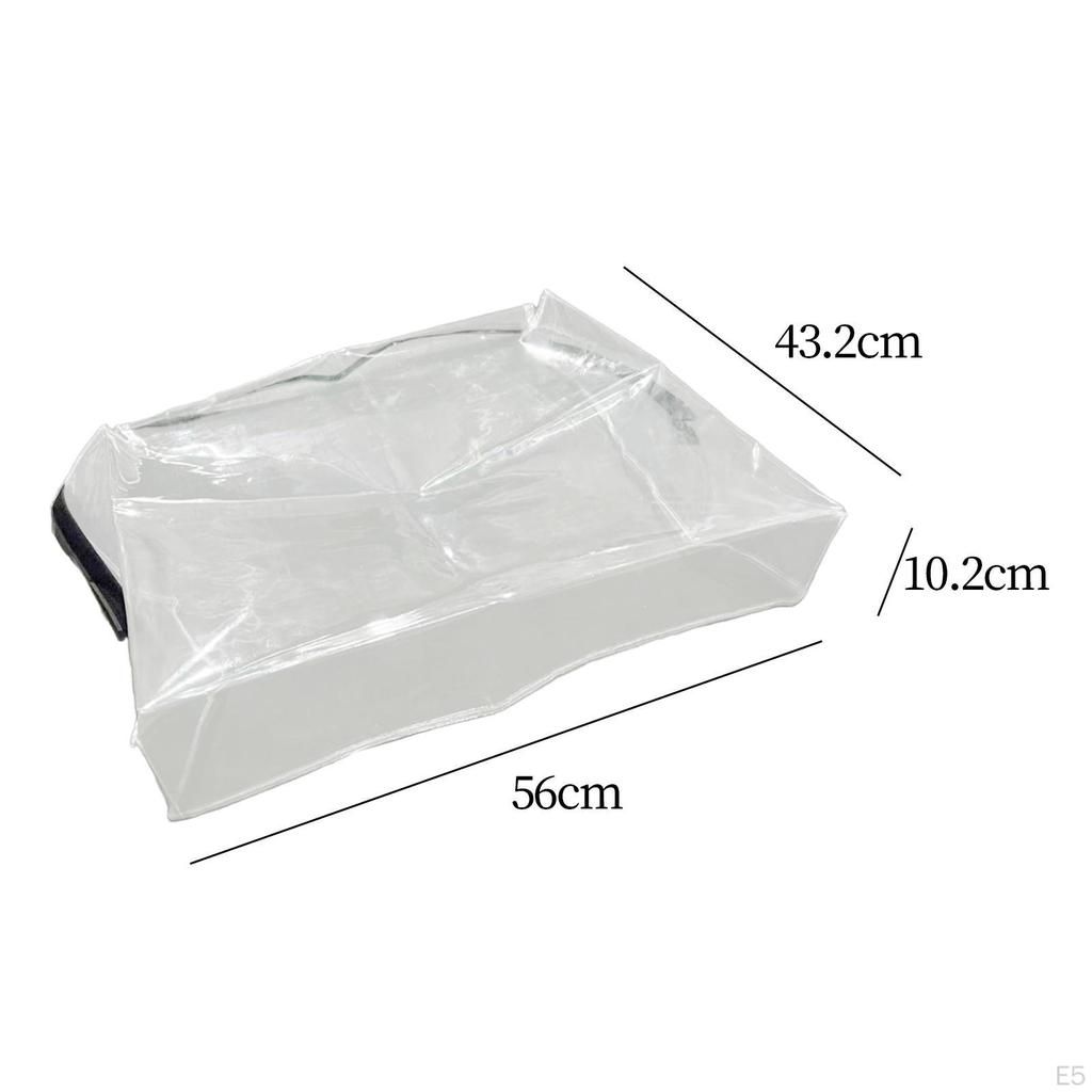 Children Dining Chair Cover Transparent Thicken with Adjustable Belt Strap