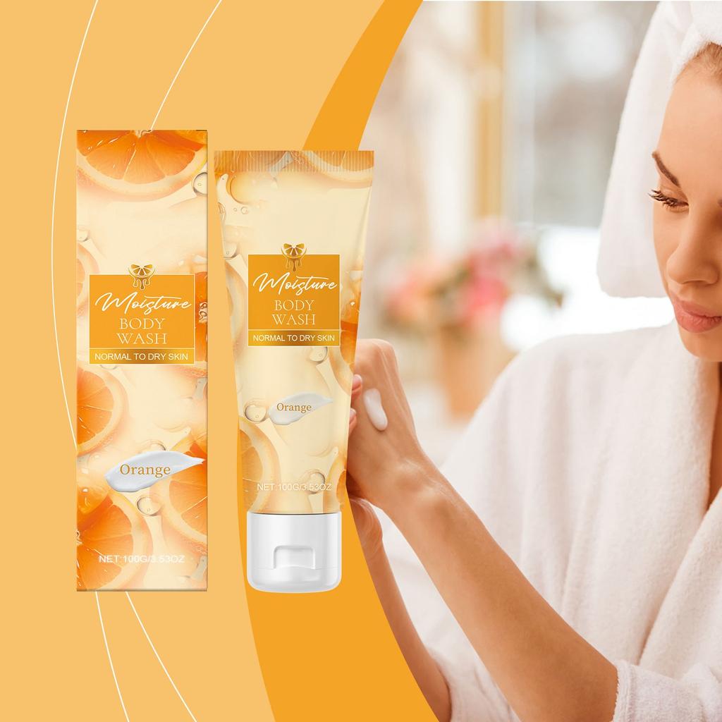 Апельсиновый увлажняющий гель для душа Fresh Orange Serum Мягко питает тело Очищающий увлажняющий гель для душа