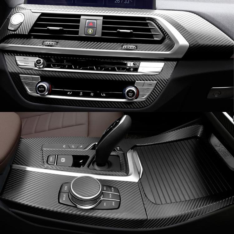 Наклейки из углеродного волокна для интерьера для 18-20 BMW X3/X4 G01 G02 Улучшение центральной консоли
