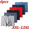 6Pcs Plus Size Underwear Men's Big Size Boxers Shorts XXL 3XL 4XL 5XL 6XL 7XL 8XL 9XL 10XL 11XL 12XL 13XL Modal Underpants