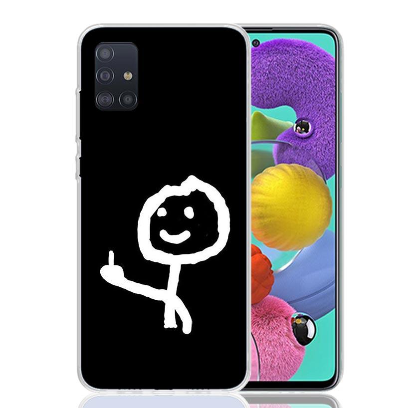 Middle Finger Phone Case For Samsung Galaxy A52 A32 A22 A12 A02S A50S A30S A51 A31 AA71 Note 20 Ultra 10 S10 Plus Galaxy A52 A42
