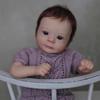 Куклы-реборн Фелиция 45 см, мягкая тканевая имитация тела, фиолетовый вязаный комбинезон ручной работы с 3D-прожилками крови и видимой кожей, игрушка-кукла