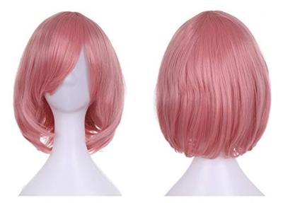 Парад тыкв Набор париков Короткий боб Средний Полный со стойкой Кораллово-розовый 3 предмета