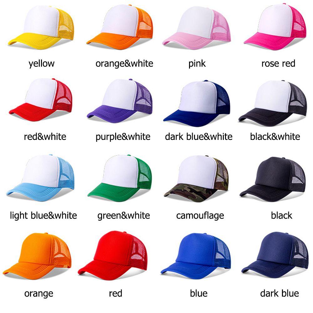 Adjustable Flat Visor Mesh Sunhat Snapback Baseball Cap Trucker Hat