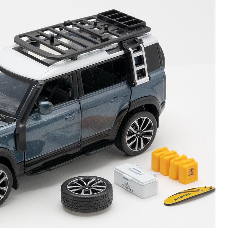 1:32 масштаба Defender 2022 City ORV, модель автомобиля из сплава, литье под давлением, металлическая игрушка, модель спортивного автомобиля со звуком и светом для детских подарков