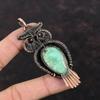 Подвеска из варисцита, обернутая медной проволокой, ювелирное изделие в виде совы из варисцита, новинка ручной работы, подвеска из драгоценного камня для подарка, ювелирное изделие из медной проволоки