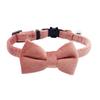 Pet Suede Bow Collar Solid Color Bowknot Puppy Chihuahua Accessories with Bow Cats Adjustable P T7O0
