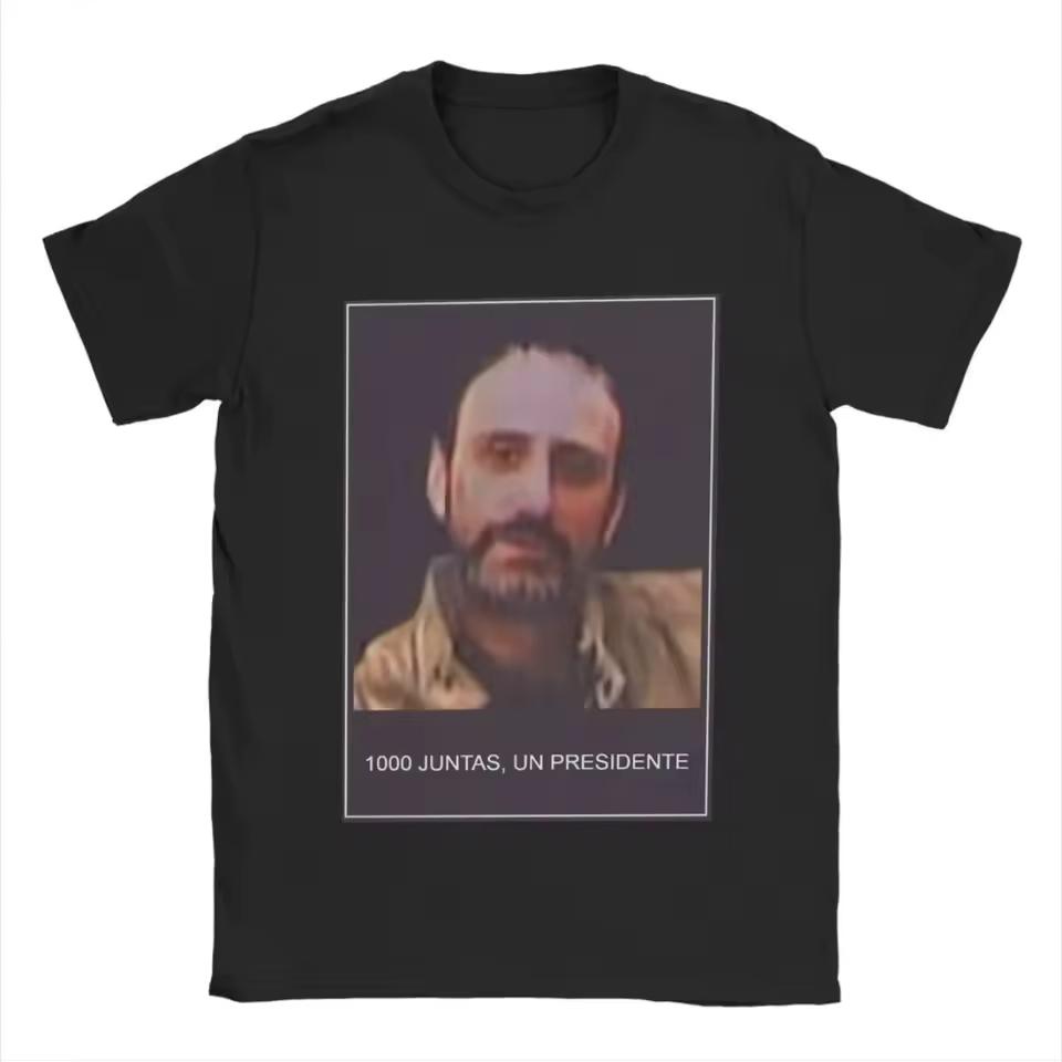 Men's Vintage Juan Costs 1000 Boards President Print T-Shirt Cotton Short Sleeve Casual Shirt Men's T-shirts for Summer Unisex