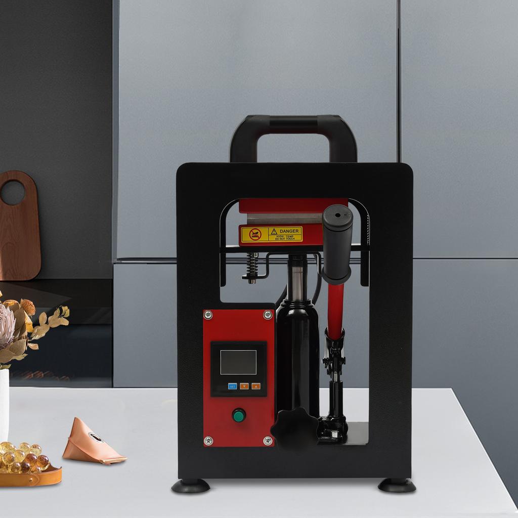 Черный ручной гидравлический пресс для розина, 1*Гидравлический термопресс 1*Шнур питания 1*Ручка подъемного домкрата