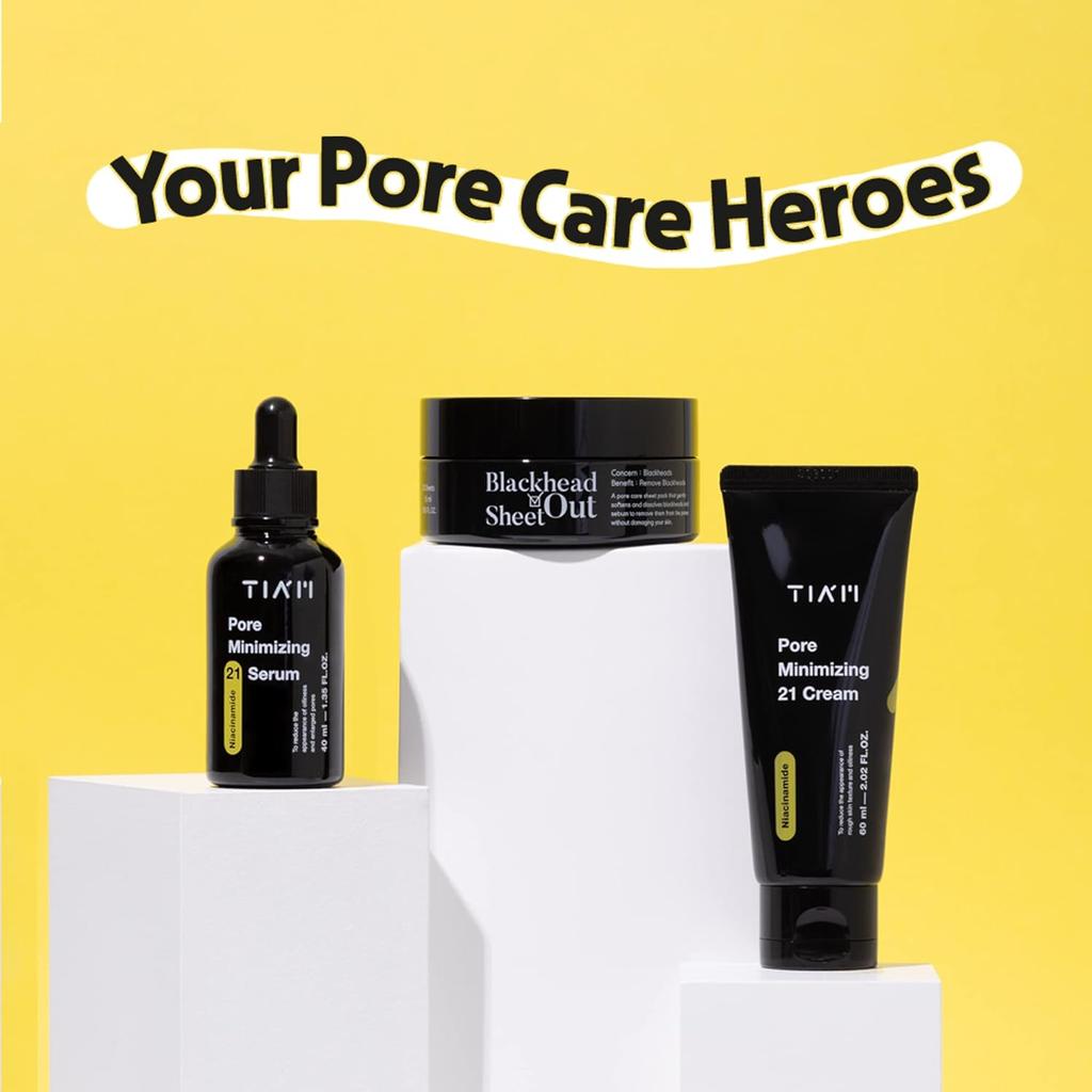 TIAM Pore Minimizing 21 Сыворотка, ниацинамид 20%, цинк 1%, сыворотка для обесцвечивания, сыворотка для сужения пор, 40 мл / 1,35 жидких унций