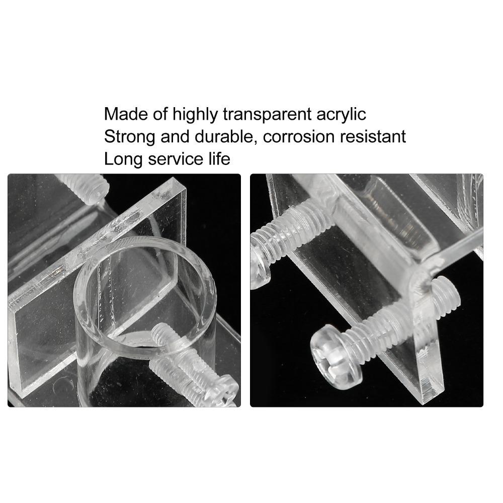 High Transmittance Aquarium Water Pipe Clamp Single Hole Fish Tank Pipe Clip Fish Tank