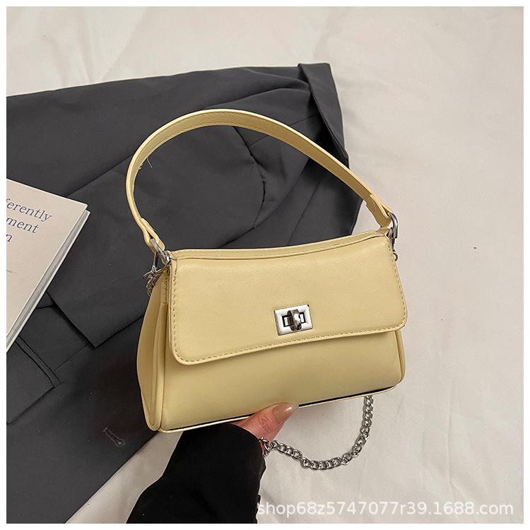 Fashion High-end Handbag Bag Women's 2025 New Texture Chain Shoulder Messenger Bag Casual Simple Small Square Bag