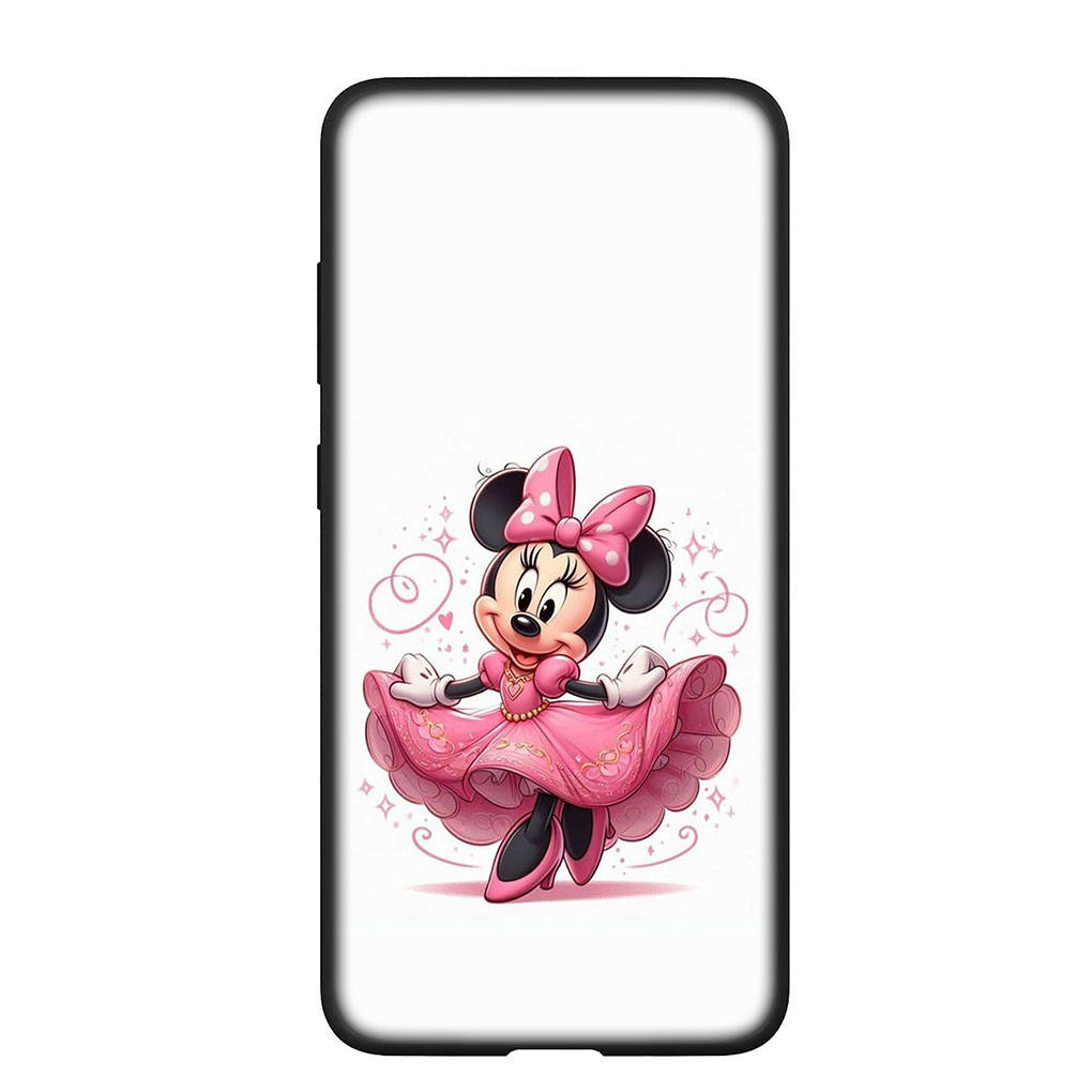 Чехол для телефона Samsung Galaxy S25 S24 S23 iPhone 16 15 Xiaomi Redmi Note 14 13 12 16E X 11 Pro Max OPPO Moto Huawei A15 аниме Минни Маус розовый чехол