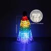 Multicolor LED Light-Up Gold Wings for Adult Belly Dance & Stage Performance
